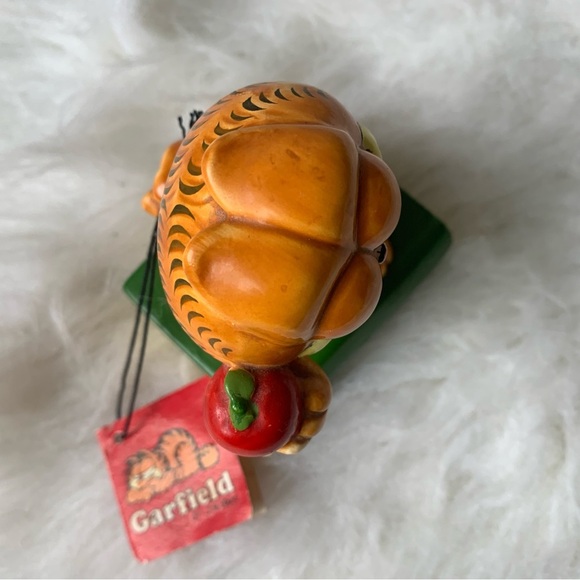 VTG 1981 Enesco Garfield Ceramic Figure “The Dog Ate My Homework” Figurine w Tag - Picture 6 of 11